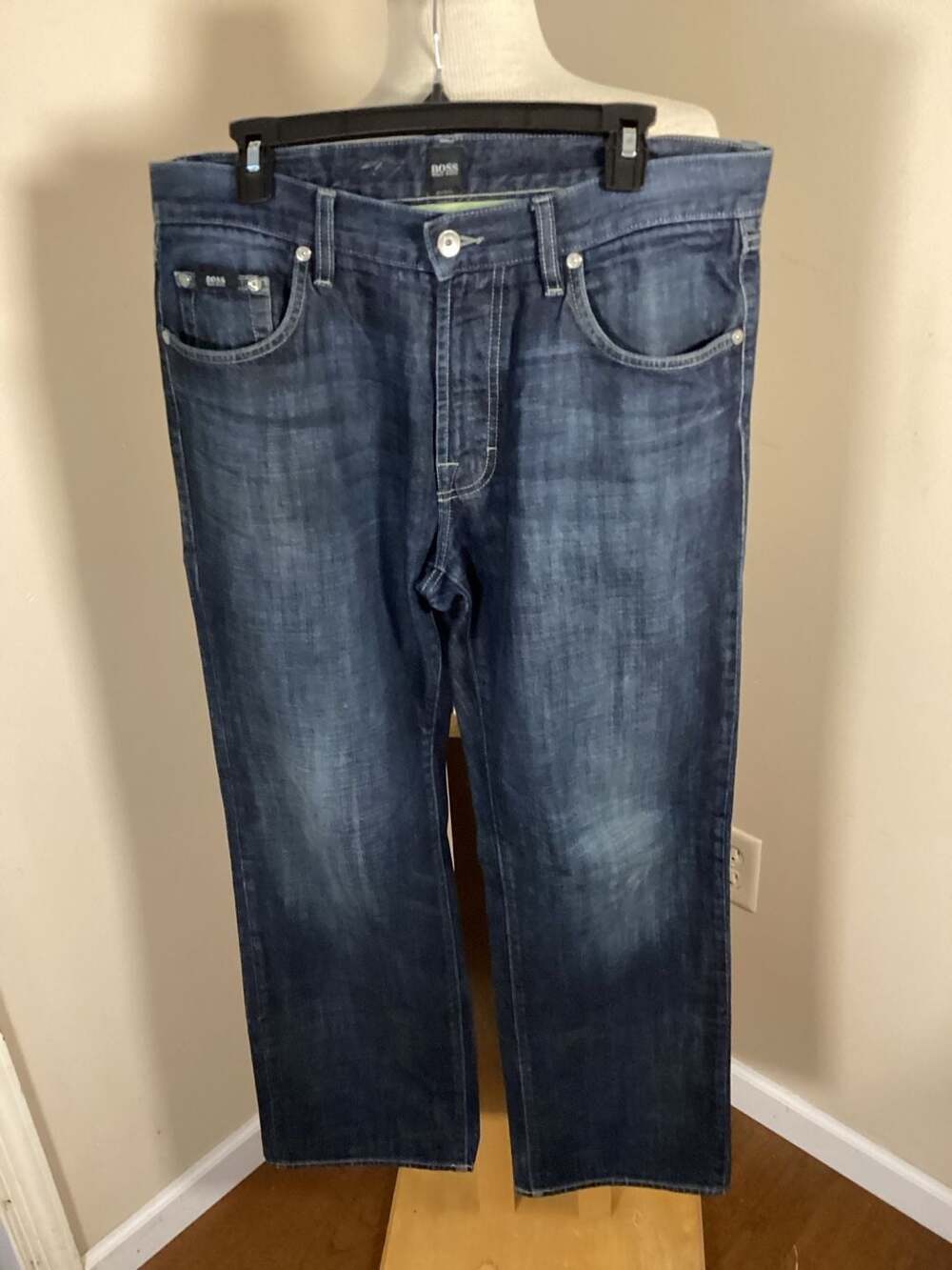Hugo Boss Jacksons Straight Leg Dark Wash Men's Jeans Size 34/30